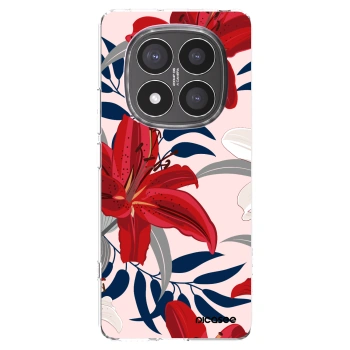 Picasee silikonska prozirna maskica za Xiaomi Redmi Note 14 Pro+ 5G - Red Lily