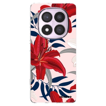 Picasee silikonska prozirna maskica za Xiaomi Redmi Note 14 Pro 5G - Red Lily