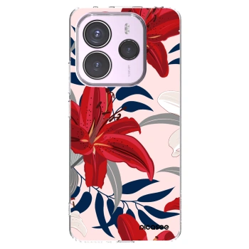 Picasee silikonska prozirna maskica za Xiaomi Redmi Note 14 5G - Red Lily