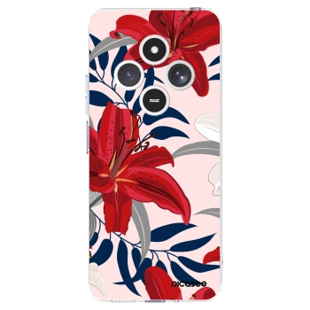 Picasee silikonska prozirna maskica za Xiaomi Redmi 14C - Red Lily