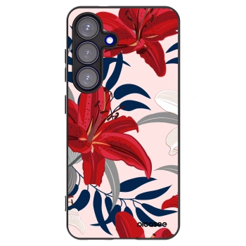Picasee crna silikonska maskica za Samsung Galaxy S25 5G - Red Lily
