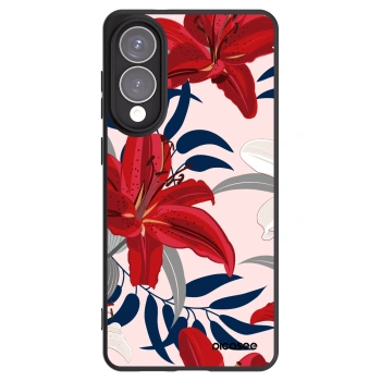 Picasee crna silikonska maskica za Samsung Galaxy S25 Edge 5G - Red Lily