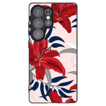 Picasee crna silikonska maskica za Samsung Galaxy S25 Ultra 5G - Red Lily