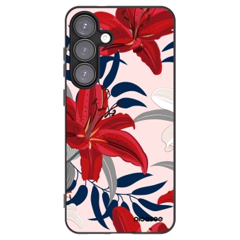 Picasee crna silikonska maskica za Samsung Galaxy S25+ 5G - Red Lily
