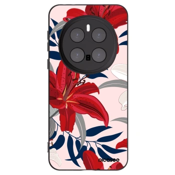 Picasee crna silikonska maskica za Honor Magic7 Pro 5G - Red Lily