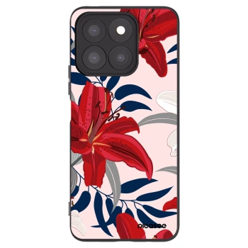 Picasee crna silikonska maskica za Honor X8c - Red Lily