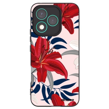 Picasee crna silikonska maskica za Honor 400 Lite 5G - Red Lily