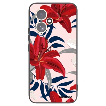 Picasee crna silikonska maskica za Honor 400 5G - Red Lily
