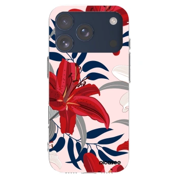 Picasee silikonska prozirna maskica za Apple iPhone 17 Pro - Red Lily