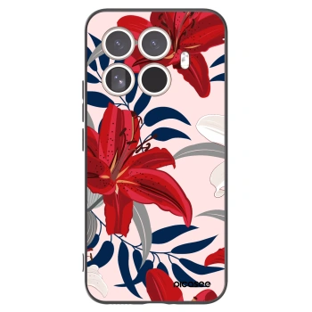 Picasee crna silikonska maskica za Xiaomi 15T Pro - Red Lily