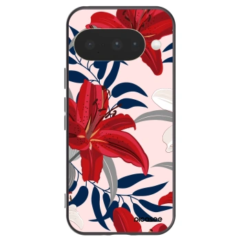 Picasee crna silikonska maskica za Google Pixel 10 - Red Lily