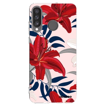 Picasee silikonska prozirna maskica za Huawei P30 Lite - Red Lily