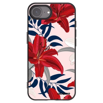 Picasee crna silikonska maskica za Apple iPhone 17e - Red Lily