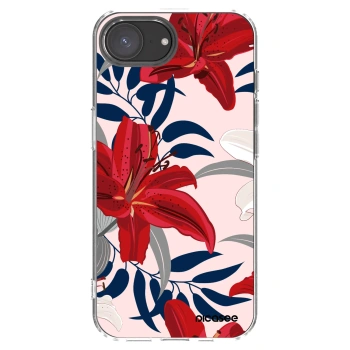 Picasee silikonska prozirna maskica za Apple iPhone 17e - Red Lily
