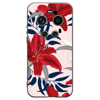Picasee crna silikonska maskica za Xiaomi 17 Ultra - Red Lily