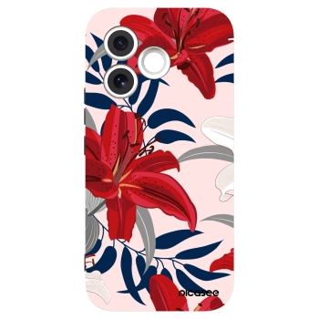 Picasee crna silikonska maskica za Honor 600 Lite - Red Lily