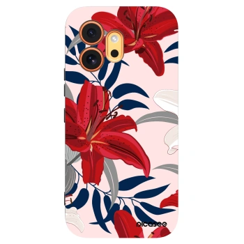 Picasee crna silikonska maskica za Honor 600 - Red Lily