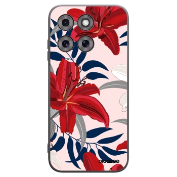 Picasee crna silikonska maskica za Motorola Moto G77 - Red Lily