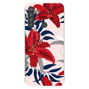 Picasee silikonska prozirna maskica za Xiaomi Redmi Note 8 - Red Lily