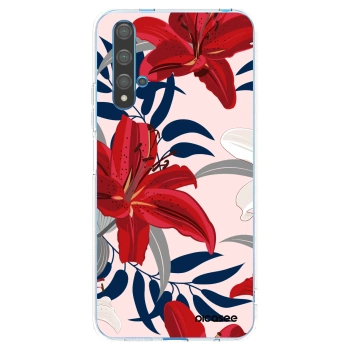 Picasee silikonska prozirna maskica za Huawei Nova 5T - Red Lily