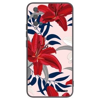 Picasee crna silikonska maskica za Huawei Nova 5T - Red Lily