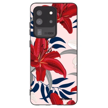 Picasee crna silikonska maskica za Samsung Galaxy S20 Ultra 5G G988F - Red Lily