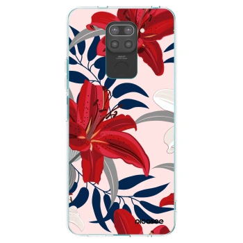 Picasee crna silikonska maskica za Xiaomi Redmi Note 9 - Red Lily