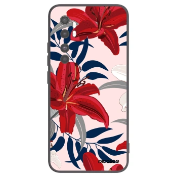 Picasee crna silikonska maskica za Xiaomi Mi Note 10 Lite - Red Lily