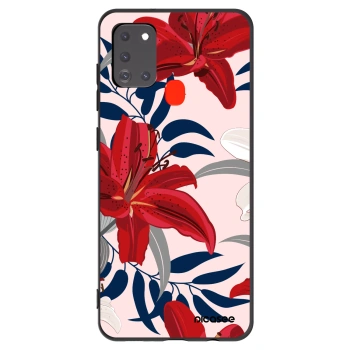 Picasee crna silikonska maskica za Samsung Galaxy A21s - Red Lily