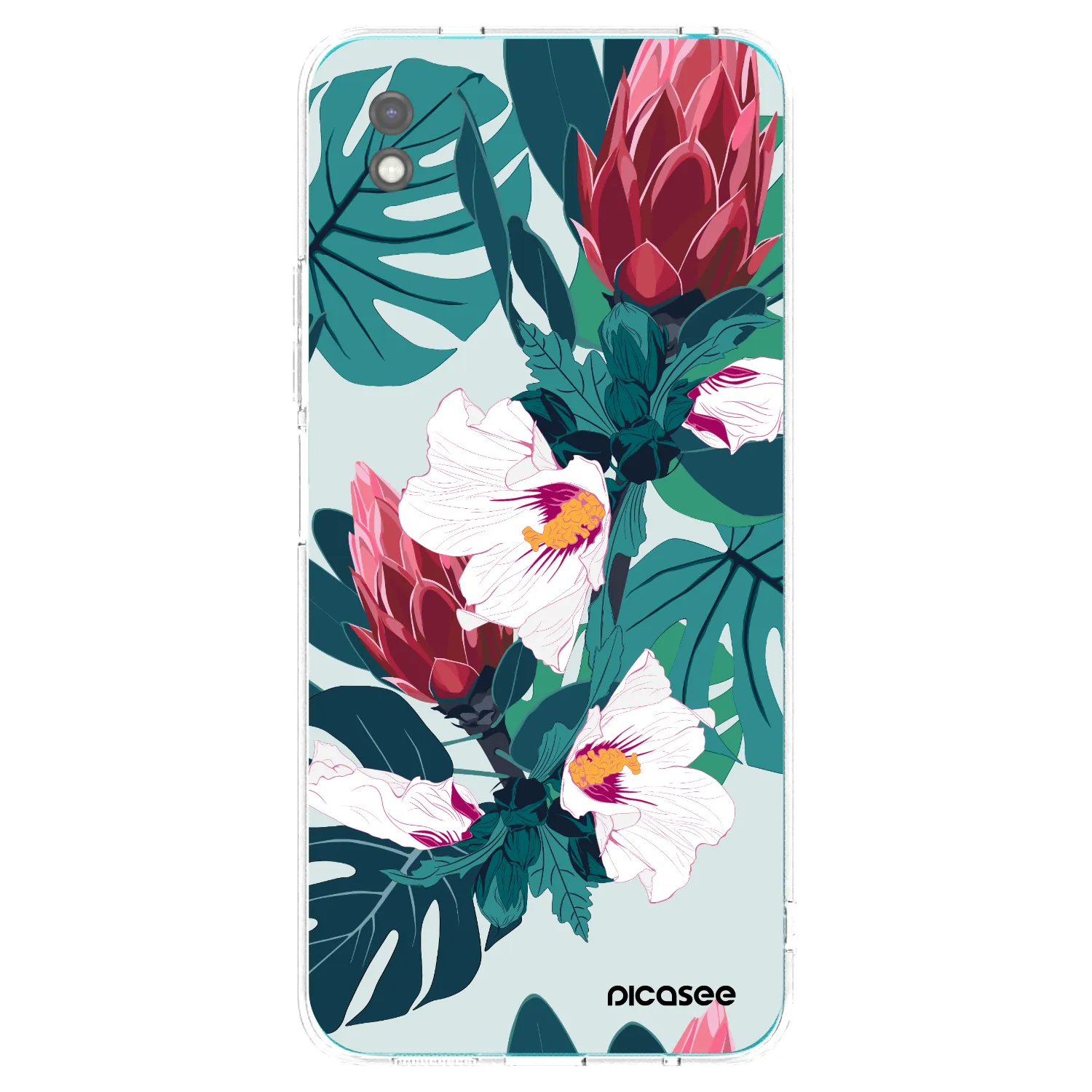 Picasee crna silikonska maskica za Xiaomi Redmi 9A - Rhododendron