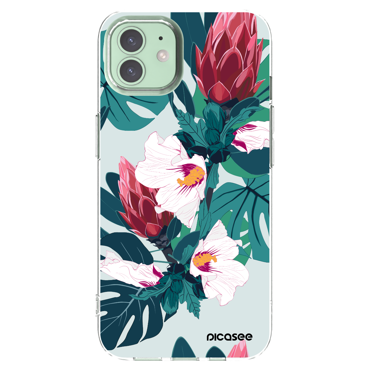 Picasee silikonska prozirna maskica za Apple iPhone 12 - Rhododendron