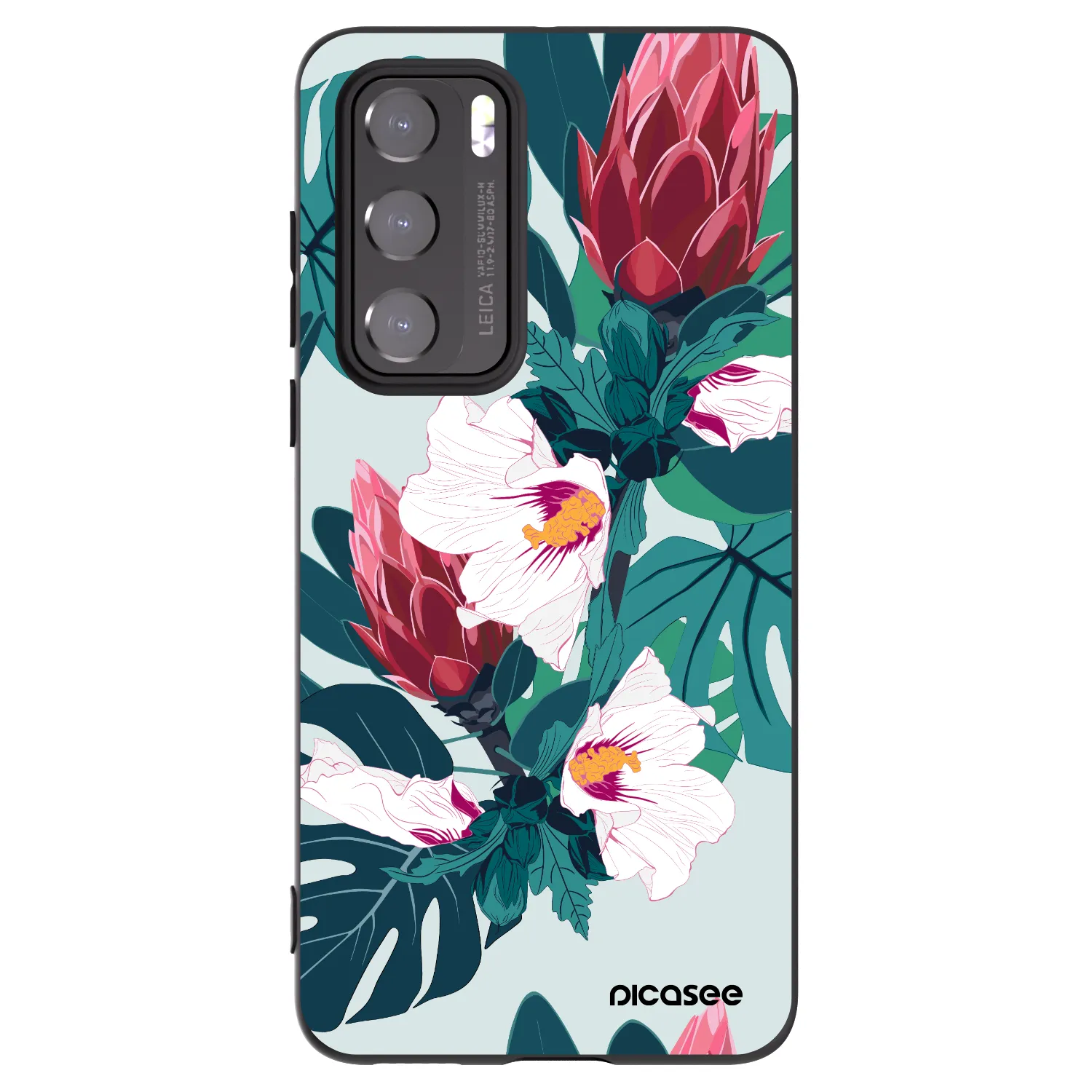 Picasee crna silikonska maskica za Huawei P40 - Rhododendron