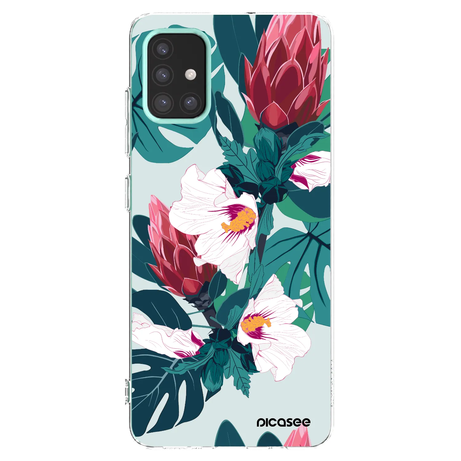 Picasee silikonska prozirna maskica za Samsung Galaxy M31s - Rhododendron