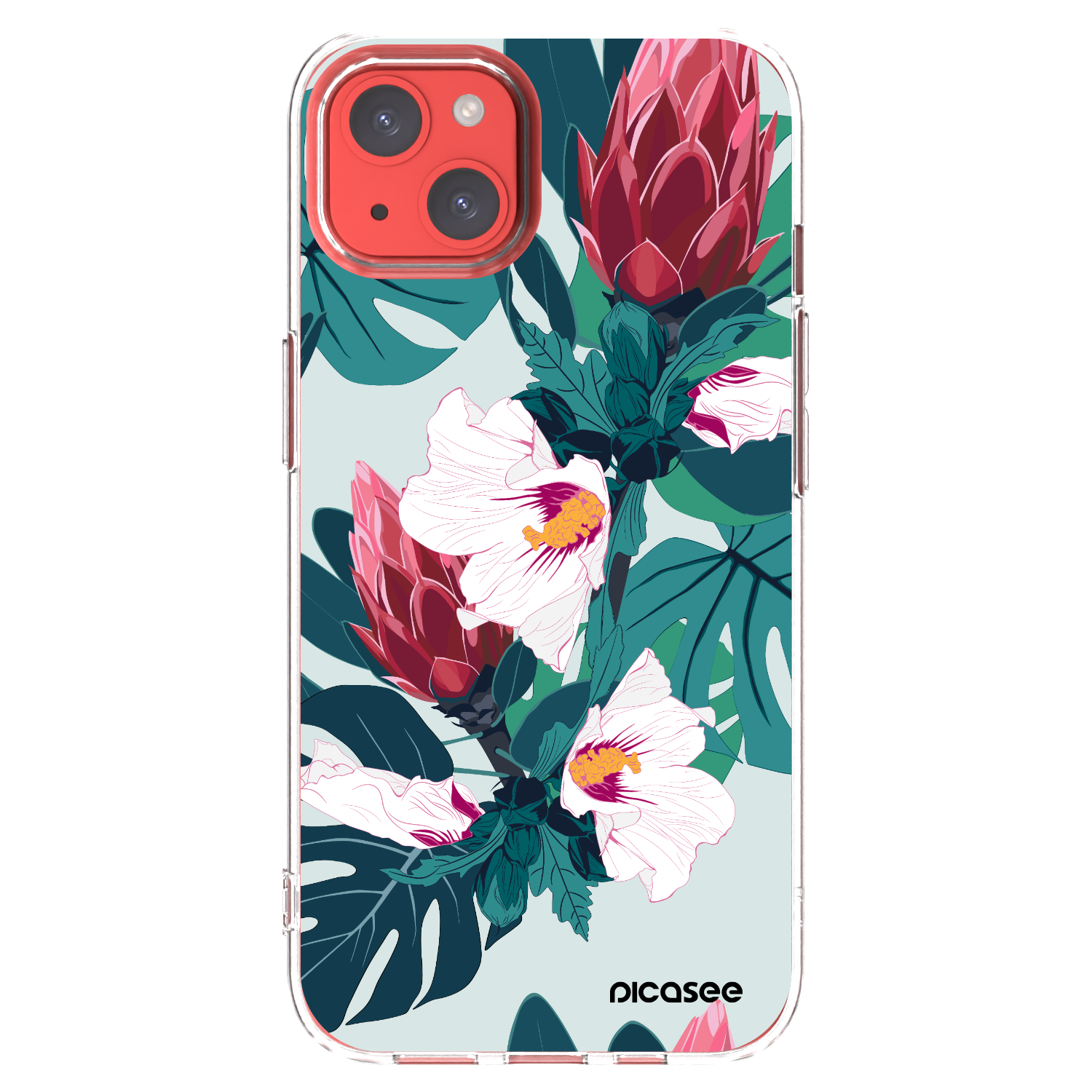 Picasee silikonska prozirna maskica za Apple iPhone 13 - Rhododendron