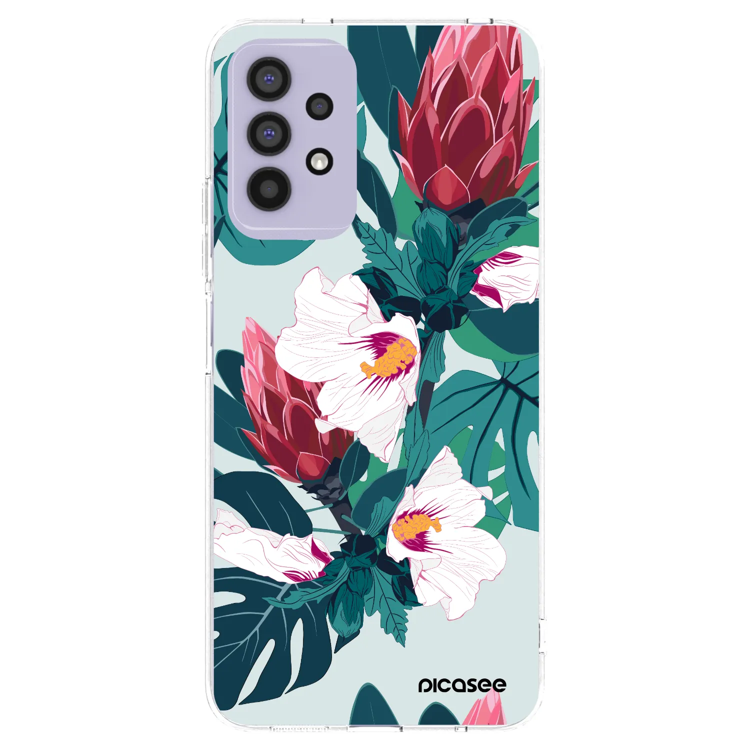 Picasee silikonska prozirna maskica za Samsung Galaxy A32 4G SM-A325F - Rhododendron