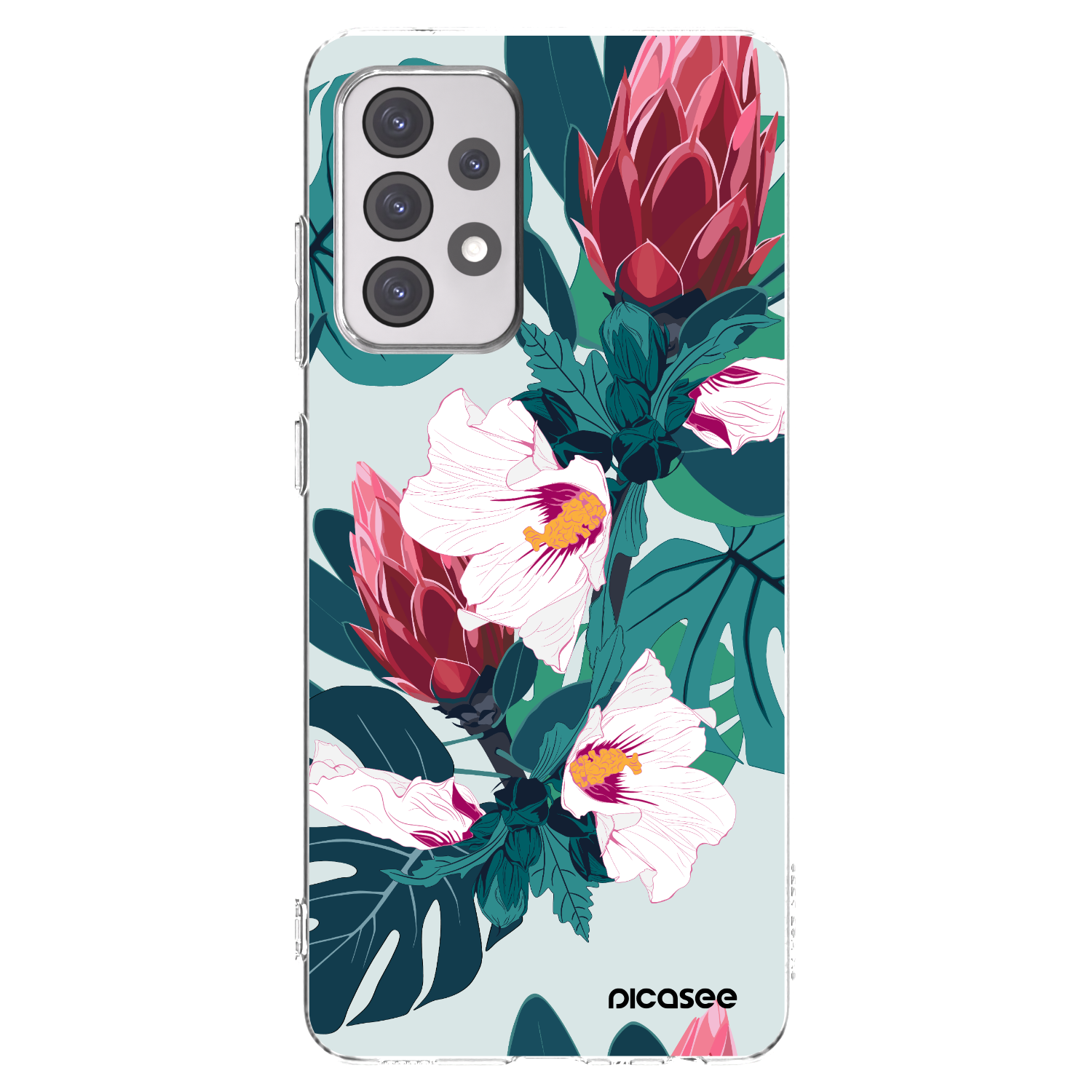 Picasee silikonska prozirna maskica za Samsung Galaxy A52s 5G A528B - Rhododendron