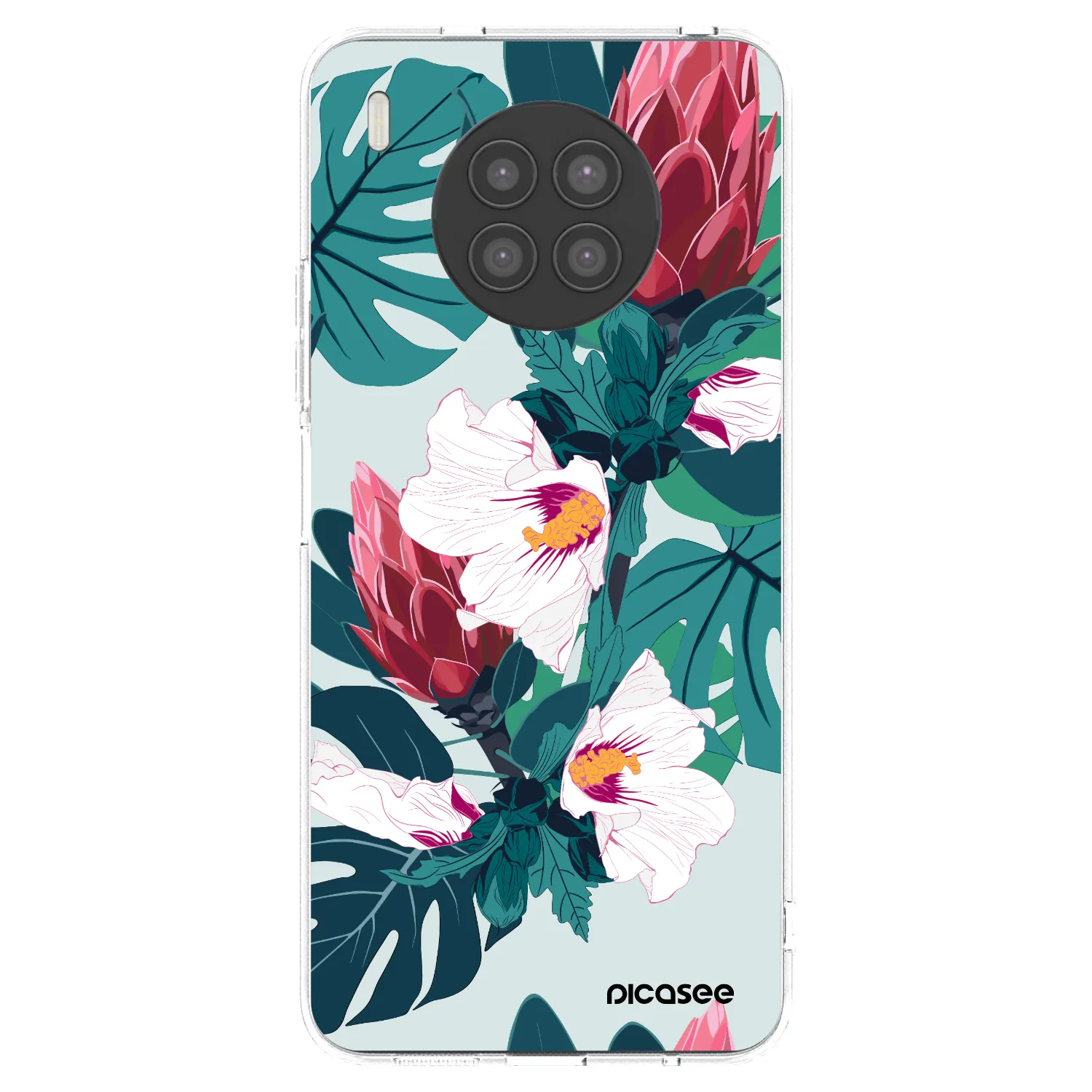 Picasee silikonska prozirna maskica za Huawei Nova 8i - Rhododendron