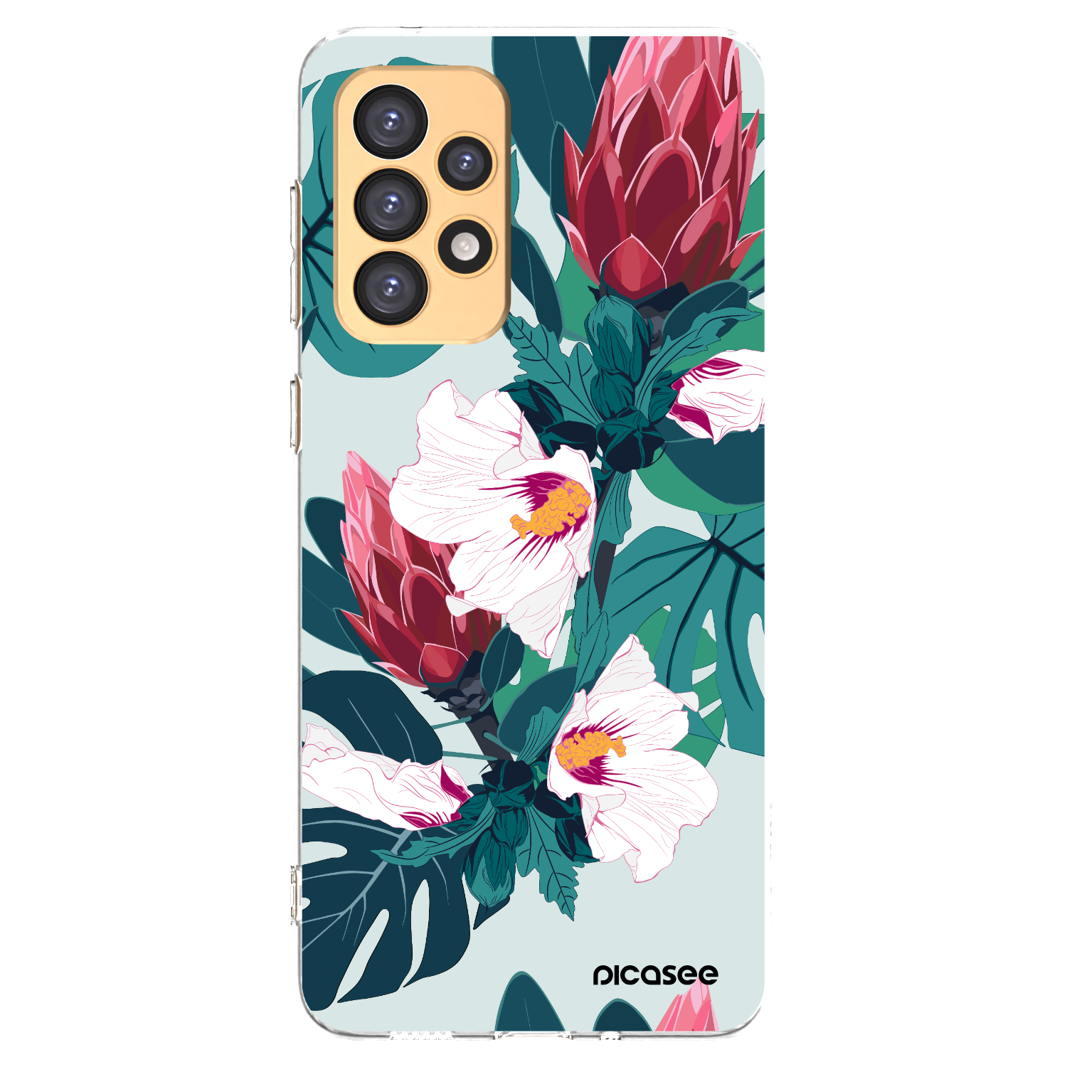 Picasee silikonska prozirna maskica za Samsung Galaxy A33 5G A336 - Rhododendron