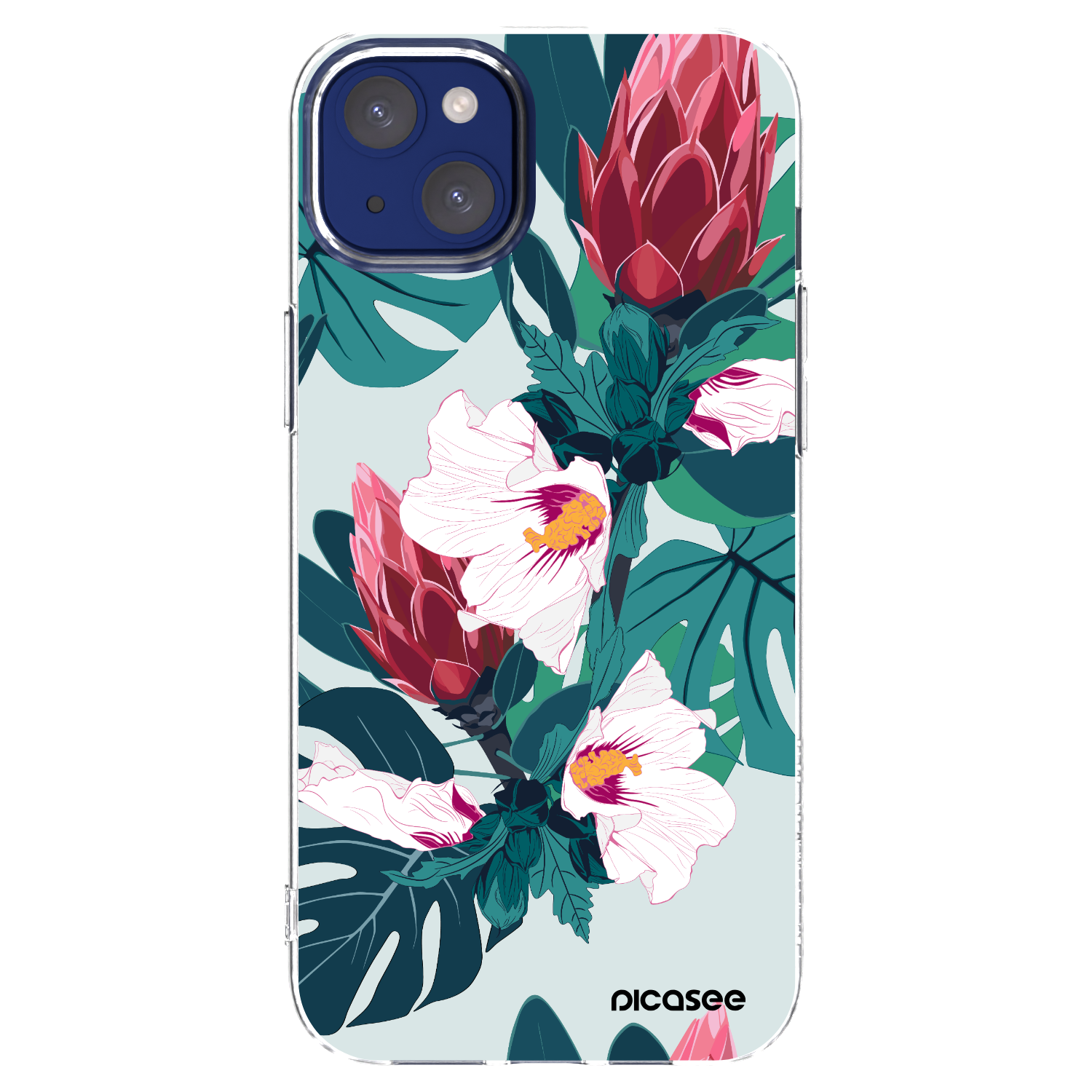 Picasee silikonska prozirna maskica za Apple iPhone 14 Plus - Rhododendron