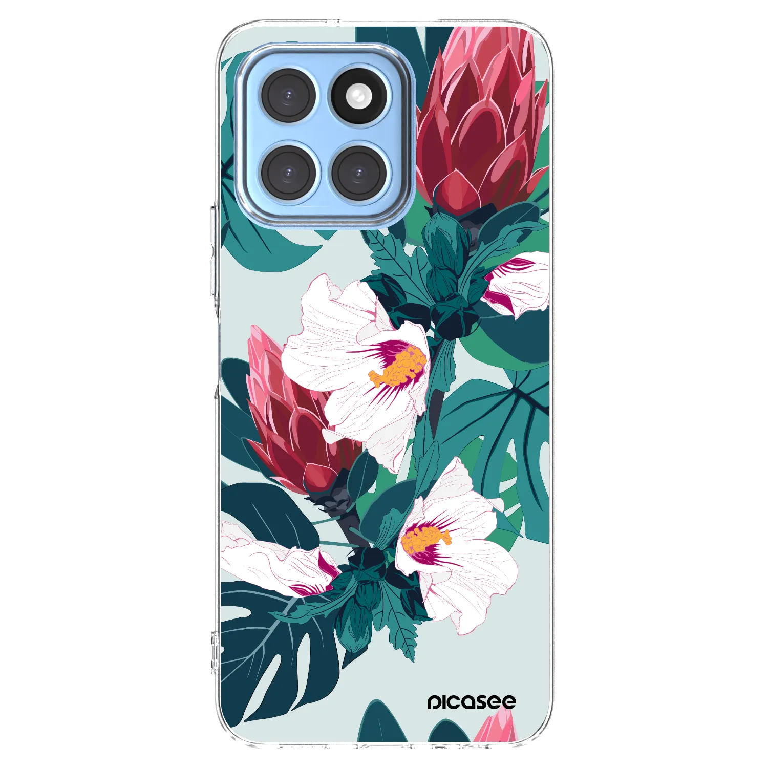 Picasee silikonska prozirna maskica za Honor X8 5G - Rhododendron