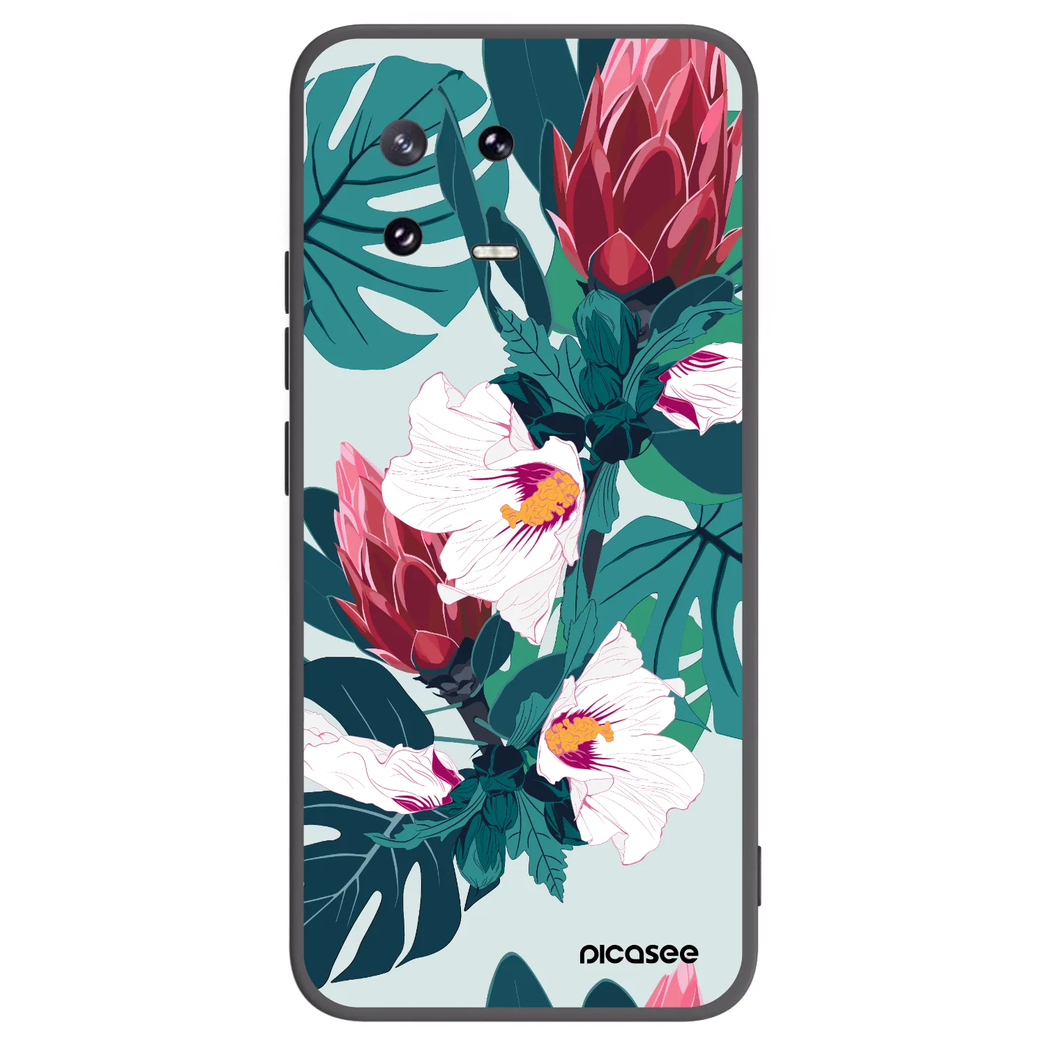 Picasee crna silikonska maskica za Xiaomi 13 Pro - Rhododendron