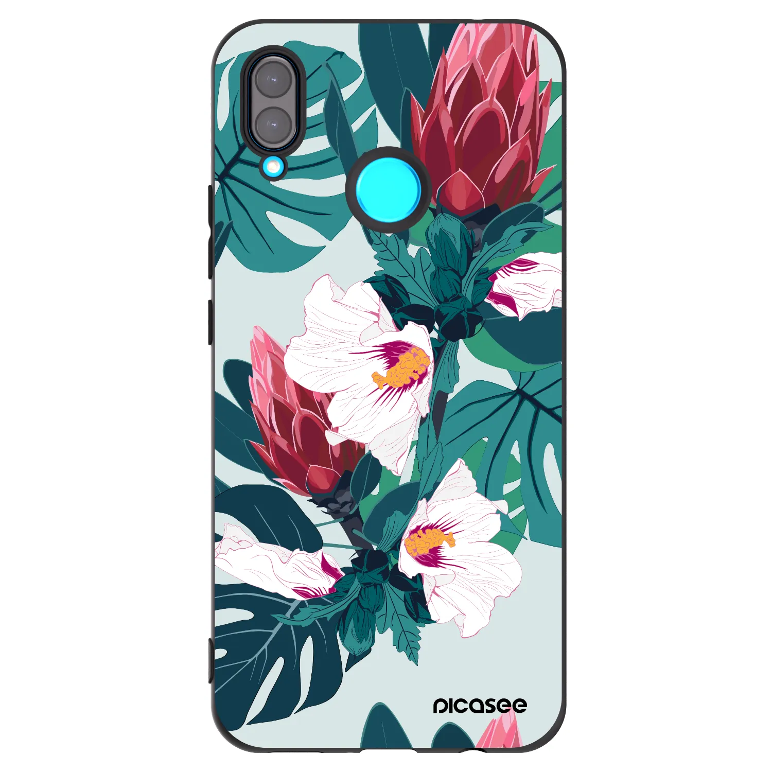 Picasee crna silikonska maskica za Huawei Nova 3i - Rhododendron