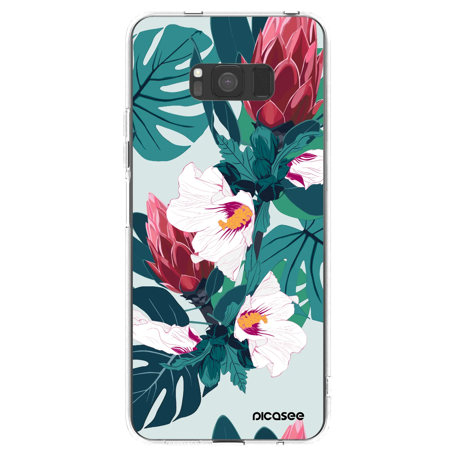 Picasee silikonska prozirna maskica za Samsung Galaxy S8 G950F - Rhododendron
