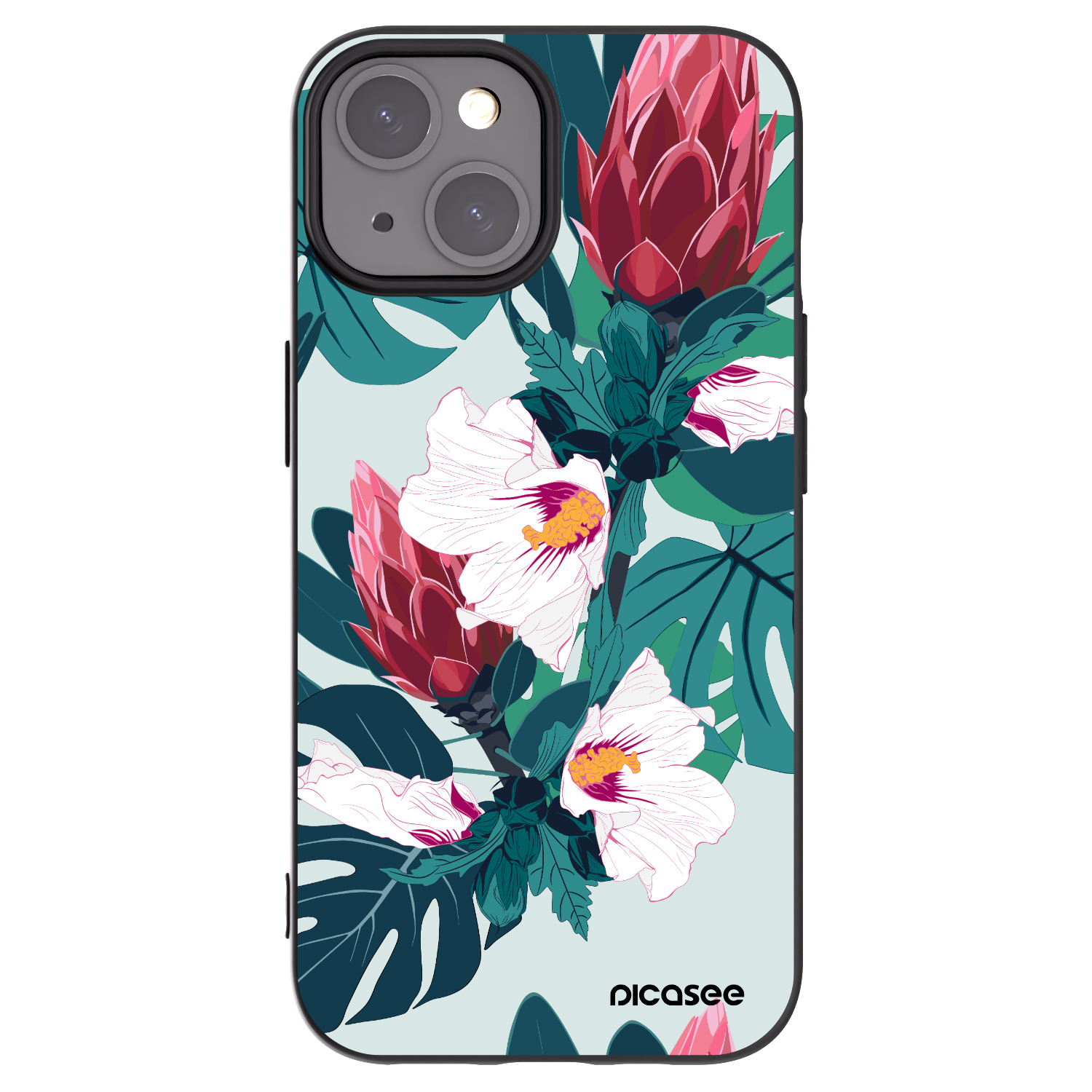 Picasee crna silikonska maskica za Apple iPhone 15 - Rhododendron