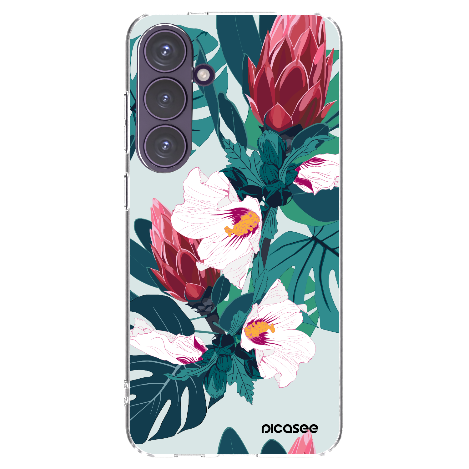Picasee silikonska prozirna maskica za Samsung Galaxy S24+ S926B 5G - Rhododendron