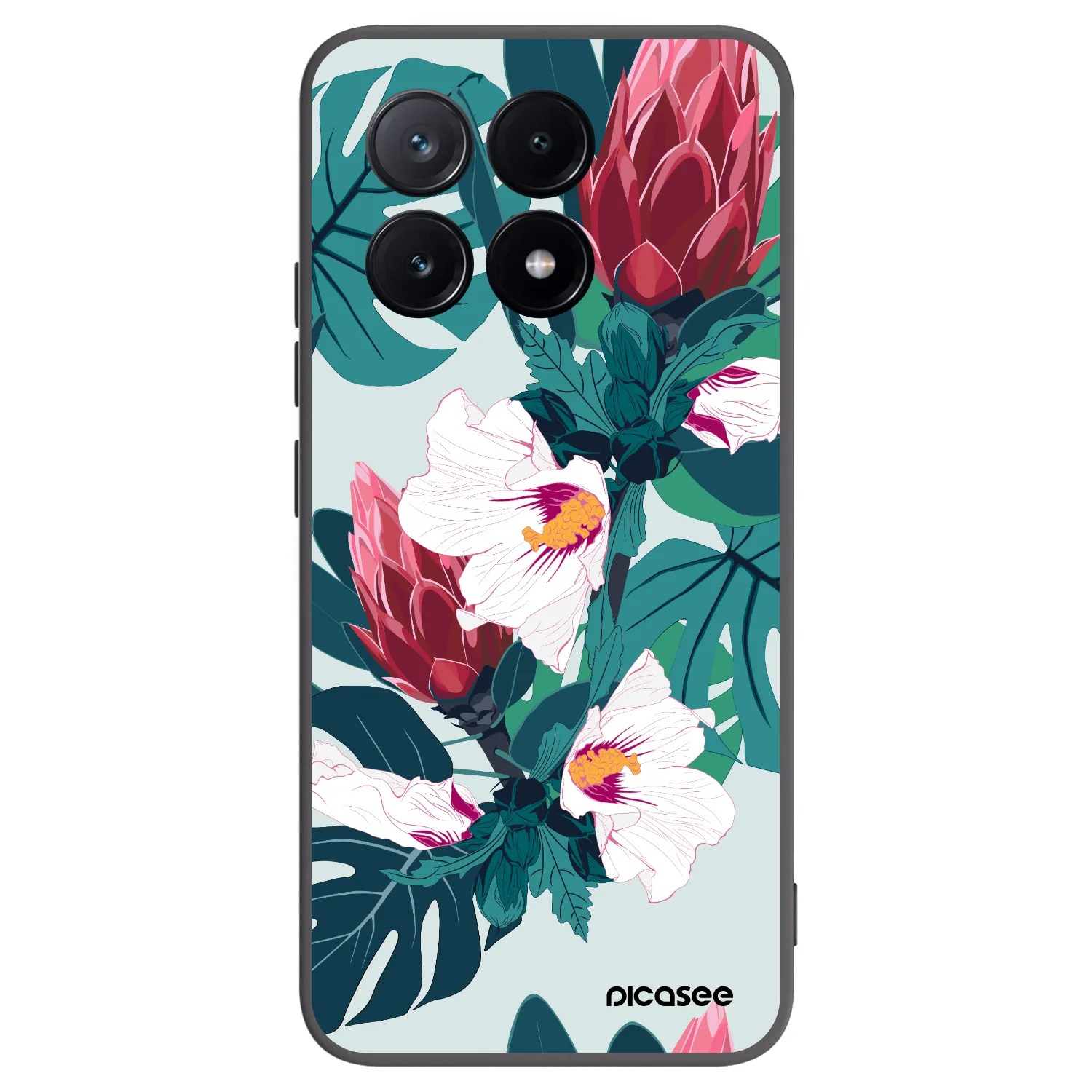 Picasee crna silikonska maskica za Xiaomi Poco X6 Pro - Rhododendron