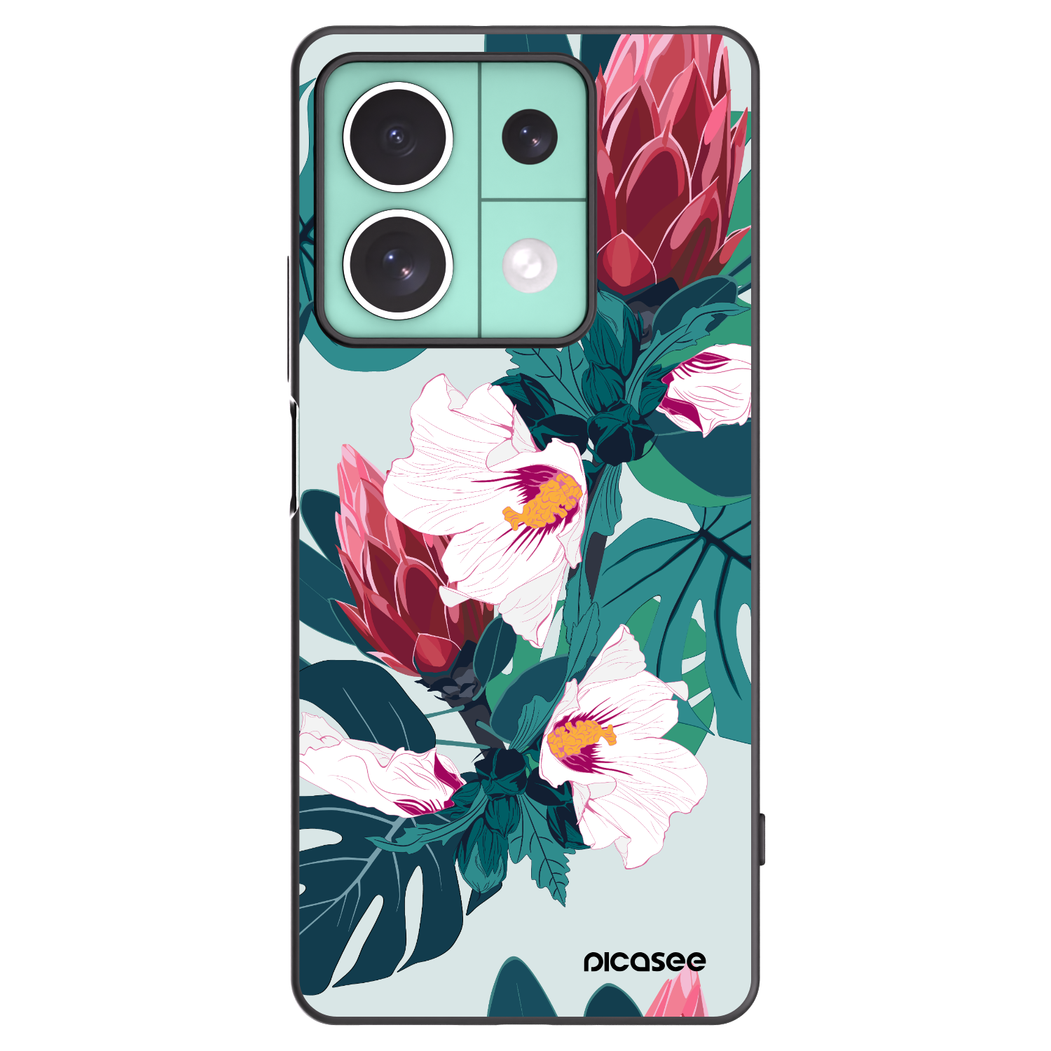 Picasee crna silikonska maskica za Xiaomi Redmi Note 13 5G - Rhododendron