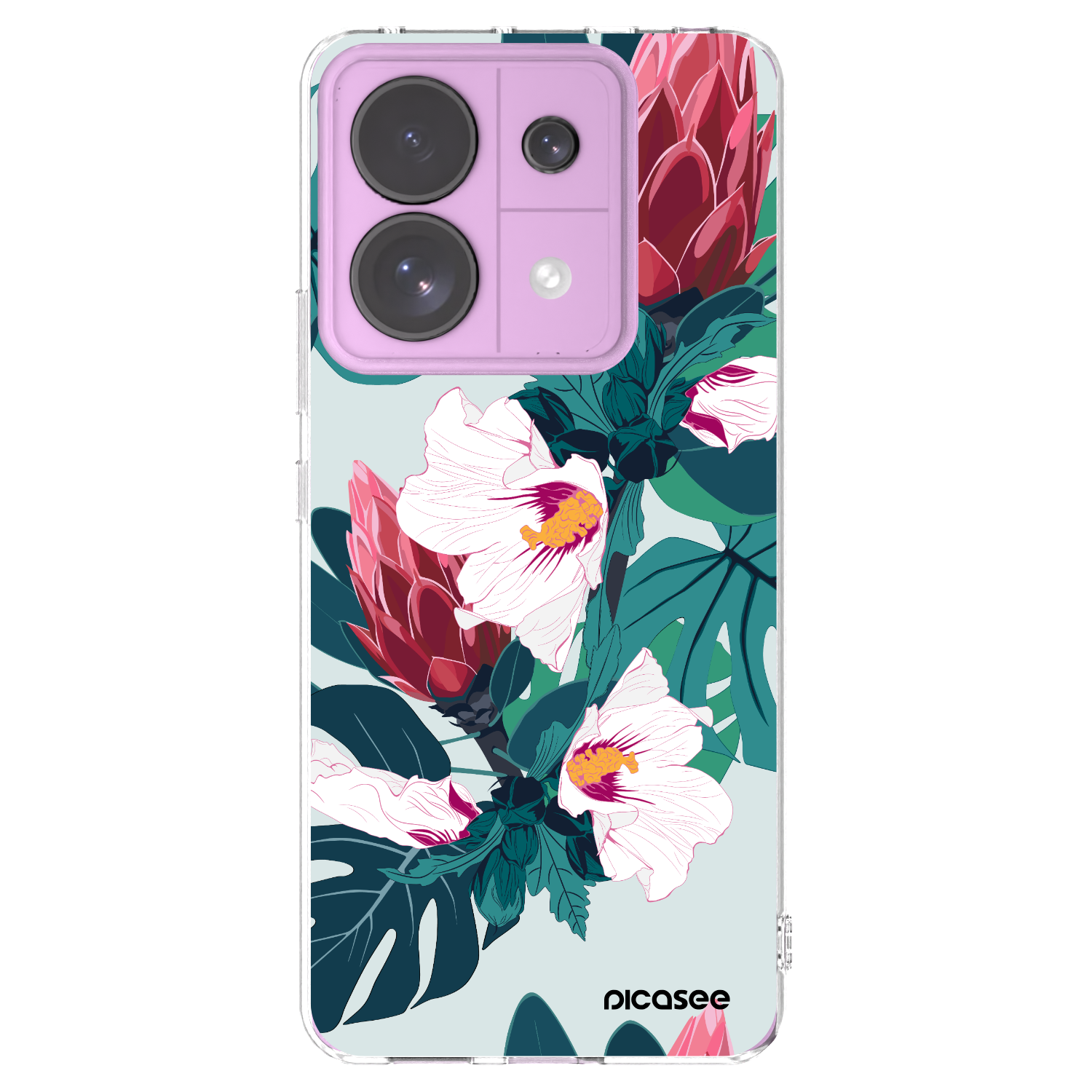 Picasee silikonska prozirna maskica za Xiaomi Redmi Note 13 Pro 5G - Rhododendron