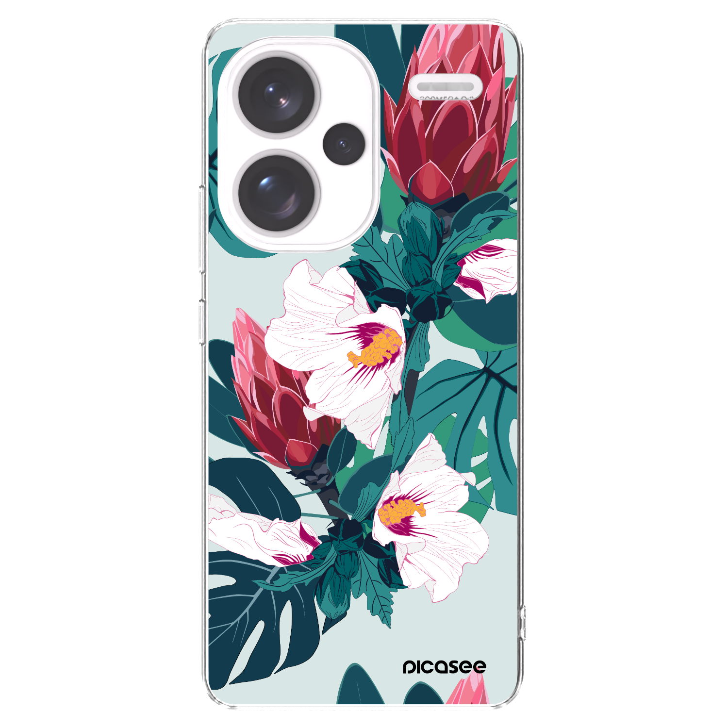 Picasee silikonska prozirna maskica za Xiaomi Redmi Note 13 Pro+ 5G - Rhododendron