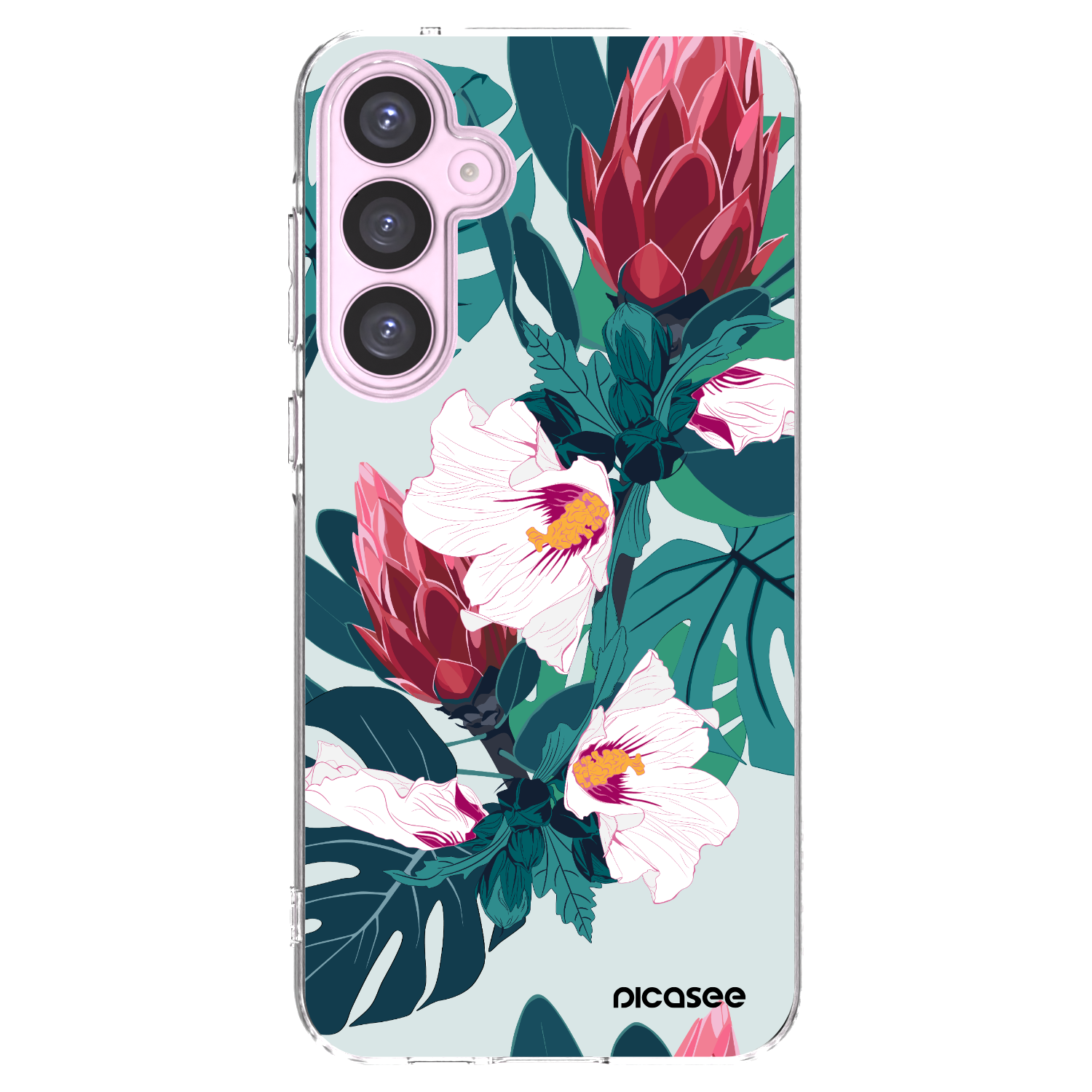Picasee silikonska prozirna maskica za Samsung Galaxy A55 5G A556B - Rhododendron